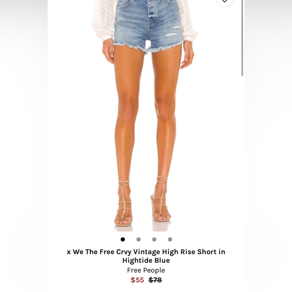 Free people high waisted denim shorts